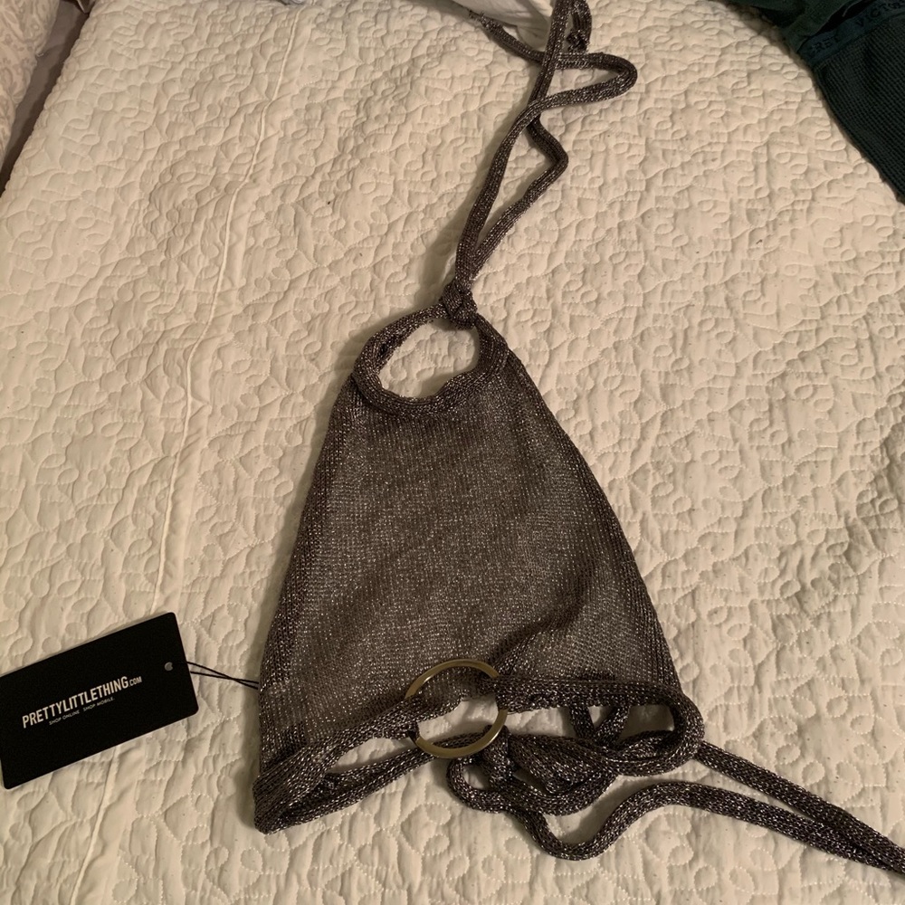 Metallic halter top NWT